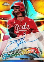 2022 Topps Chrome Future Stars Autographs #FSAJI Jonathan India Orange Refractor Baseball Card