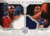 2003 Upper Deck Finite Elements Dual Uniforms Warm-Up #FE1 Kobe Bryant/Michael Jordan Basketball Card