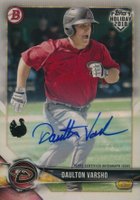 2018 Topps Holiday Bowman  #TH-DV Daulton Varsho Autograph-Turkey Baseball Card