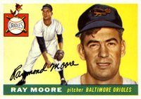 1955 Topps #208 Ray Moore Baseball Card