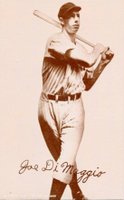 1980 Hall of Fame Exhibits # Joe DiMaggio Sepia Baseball Card