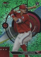 2023 Topps Finest #75 Josh Jung Green Speckle Baseball Card