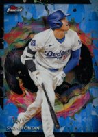 2024 Topps Finest #286 Shohei Ohtani Blue Refractor Baseball Card