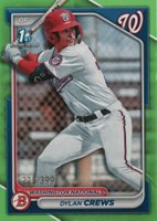 2024 Bowman Paper Prospects #BP23 Dylan Crews Neon Green Baseball Card