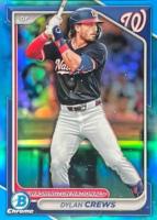 2024 Bowman Draft #BDC125 Dylan Crews Chrome-Sky Blue Refractor Baseball Card