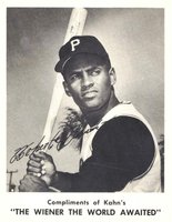 1963 Kahn's Wieners # Roberto Clemente Baseball Card