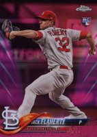 2018 Topps Chrome Update #HMT18 Jack Flaherty Pink Refractor Baseball Card