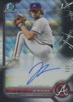 2022 Bowman Draft Chrome Draft Pick Autographs #CDAJR Jr Ritchie Black Wave Refractor 1/1 Baseball Card