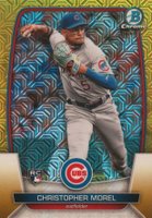 2023 Bowman Mega Box Chrome #34 Christopher Morel Yellow Baseball Card