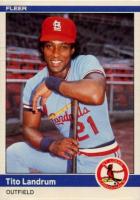 1984 Fleer Update #U-69 Tito Landrum Baseball Card