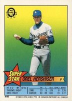 1989 O-Pee-Chee Stickers #60/36/313 Orel Hershiser/Willie McGee/Rubin Santana Baseball Card