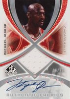 2005 SP Game Used Authentic Fabrics #AAF-MJ Michael Jordan Autograph Basketball Card