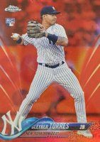 2018 Topps Chrome Update #HMT26 Gleyber Torres Red Refractor Baseball Card