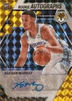 2022 Panini Mosaic Rookie Autographs Mosaic #RAMUR Keegan Murray Gold Basketball Card