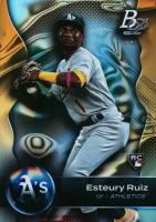 2023 Bowman Platinum #91 Esteury Ruiz Red Platinum Bar Baseball Card