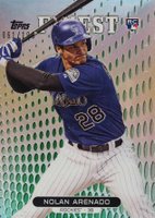 2013 Finest #37 Nolan Arenado Green Refractor Baseball Card