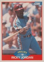 1989 Score #548 Ricky Jordan Baseball Card