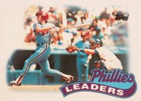 1989 Topps Tiffany #489 Phillies Leaders Baseball Card