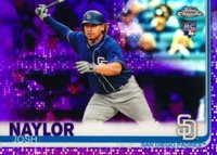 2019 Topps Chrome Update  #44 Josh Naylor Purple Refractor Baseball Card