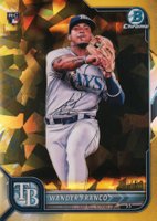 2022 Bowman Chrome Sapphire Edition #10 Wander Franco SP-Yellow Baseball Card