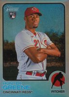 2022 Topps Heritage #694 Hunter Greene Chrome-Refractor Baseball Card