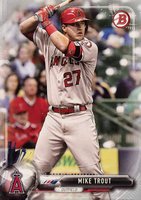 2017 Bowman #100 Mike Trout Silver Baseball Card