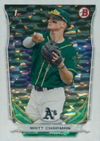 2014 Bowman Draft Picks #DP21 Matt Chapman White Ice 1/1 Baseball Card