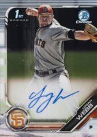 2019 Bowman Prospect Autographs Chrome #LW Logan Webb Baseball Card