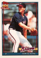 1991 Topps Tiffany #82 Tom Glavine Baseball Card