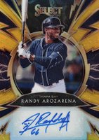2020 Panini Select Sparks Signatures #SSRA Randy Arozarena Gold Prizm Baseball Card