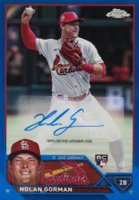 2023 Topps Chrome Update Autograph #ACNG Nolan Gorman Blue Baseball Card