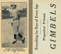 1916 Gimbels #75 Earl Hamilton Baseball Card