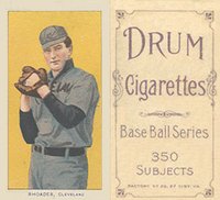 1909 White Borders Drum 350 #409 Bob Rhoades Hands At Chest-Correct spell Rhoads Baseball Card