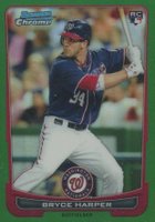 2012 Bowman Chrome #214 Bryce Harper Green Refractor Baseball Card