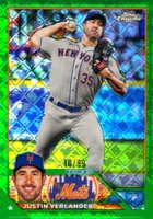 2023 Topps Chrome Logofractor Edition #126 Justin Verlander Green Refractor Baseball Card
