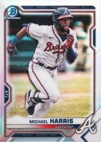 2021 Bowman Draft #BDC86 Michael Harris Chrome-Refractor Baseball Card