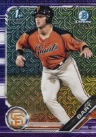 2019 Bowman Mega Box Chrome #50 Joey Bart Orange Jersey-Purple Refractor Baseball Card