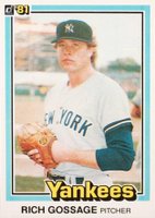 1981 Donruss #347 Rich Gossage Baseball Card