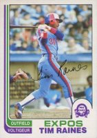1982 O-Pee-Chee #70 Tim Raines Baseball Card