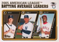 2006 Topps Updates & Highlights #UH136 AL Batting Average Leaders Baseball Card