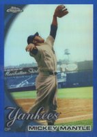 2010 Topps Chrome #7 Mickey Mantle Blue Refractor Baseball Card