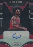 2019 Panini Prizm Rookie Signatures #CWT Coby White Black 1/1 Basketball Card