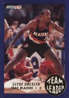 1992 Fleer Team Leaders #22 Clyde Drexler Basketball Card