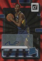 2022 Panini Donruss #206 Bennedict Mathurin Rated Rookie Signature-Red Holo Laser Basketball Card