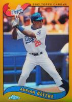 2002 Topps Chrome #218 Adrian Beltre Gold Refractor Baseball Card