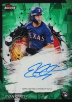 2024 Topps Finest Finest Autographs #FAEC Evan Carter Green Refractor Baseball Card