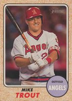 2017 Topps Heritage  #450 Mike Trout Throwback Baseball Card