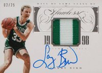 2013 Panini Flawless Hall of Fame Autograph Memorabilia #HOFLB Larry Bird Basketball Card