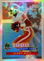 1996 Topps Chrome #91 Jerry Rice Refractor Football Card