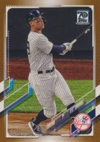 2021 Topps #99 Aaron Judge Gold Baseball Card